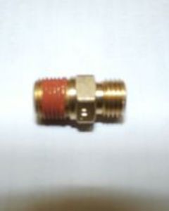 CONN,3/16"M COMP X 1/8"M NPT W/1/4-28 THD ID,VIBRA SEAL